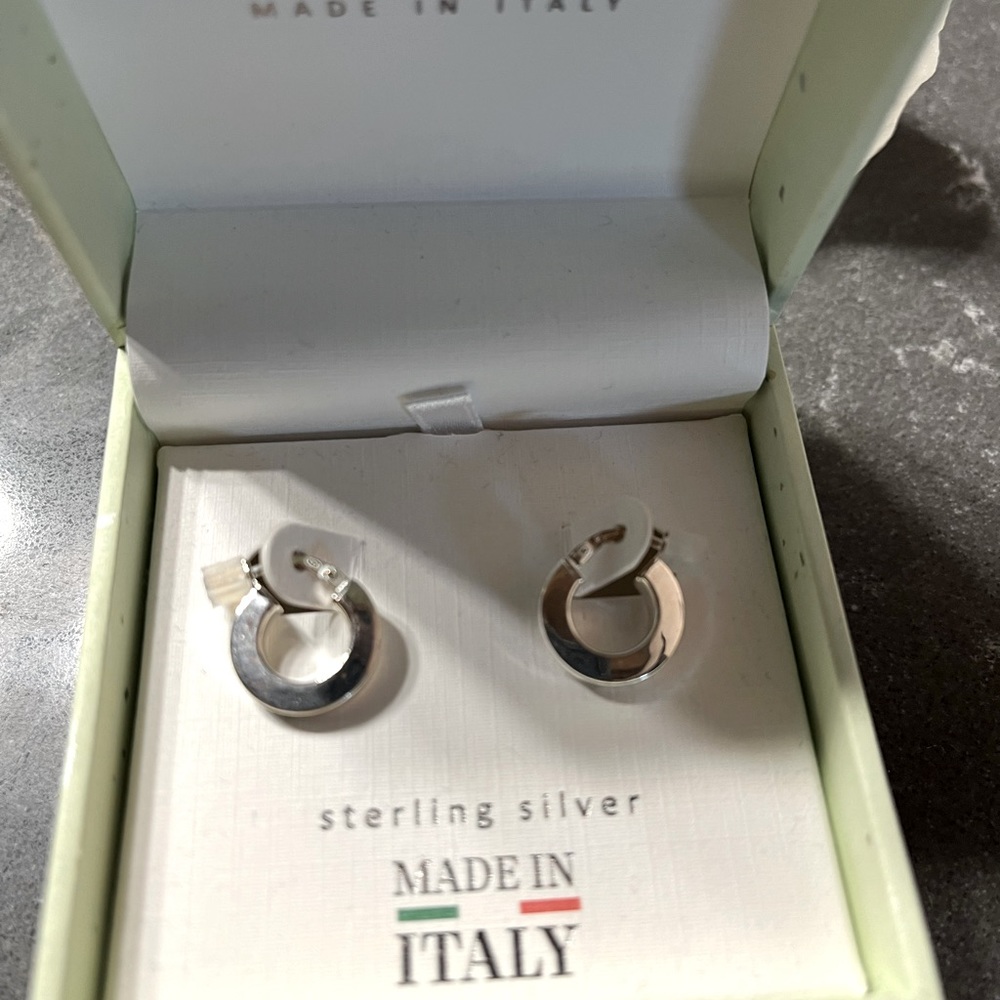Mia Fiore chunky huggie hoops in sterling silver